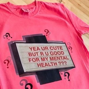 CUSTOM PRINTED DTG Comfort Colors Pink Tee funny